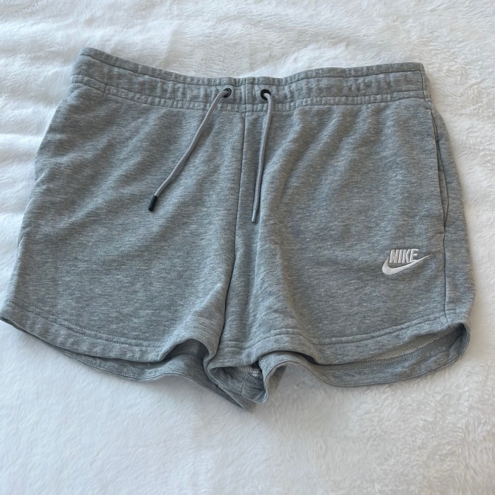 grey nike sweat shorts size small!